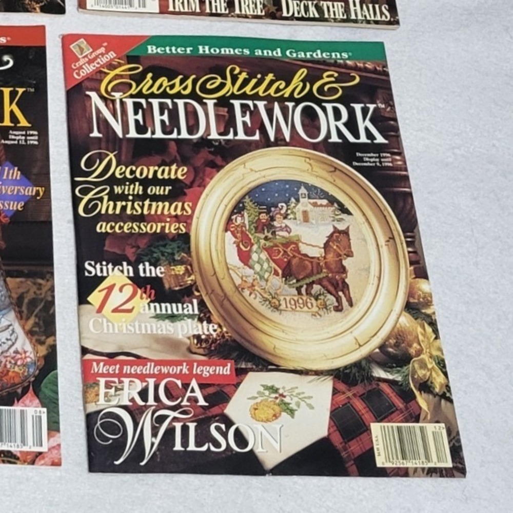 6 Pc Lot Christmas Cross Stitch Magazines Patterns Better Homes 1993 to 1994 - Picture 7 of 7